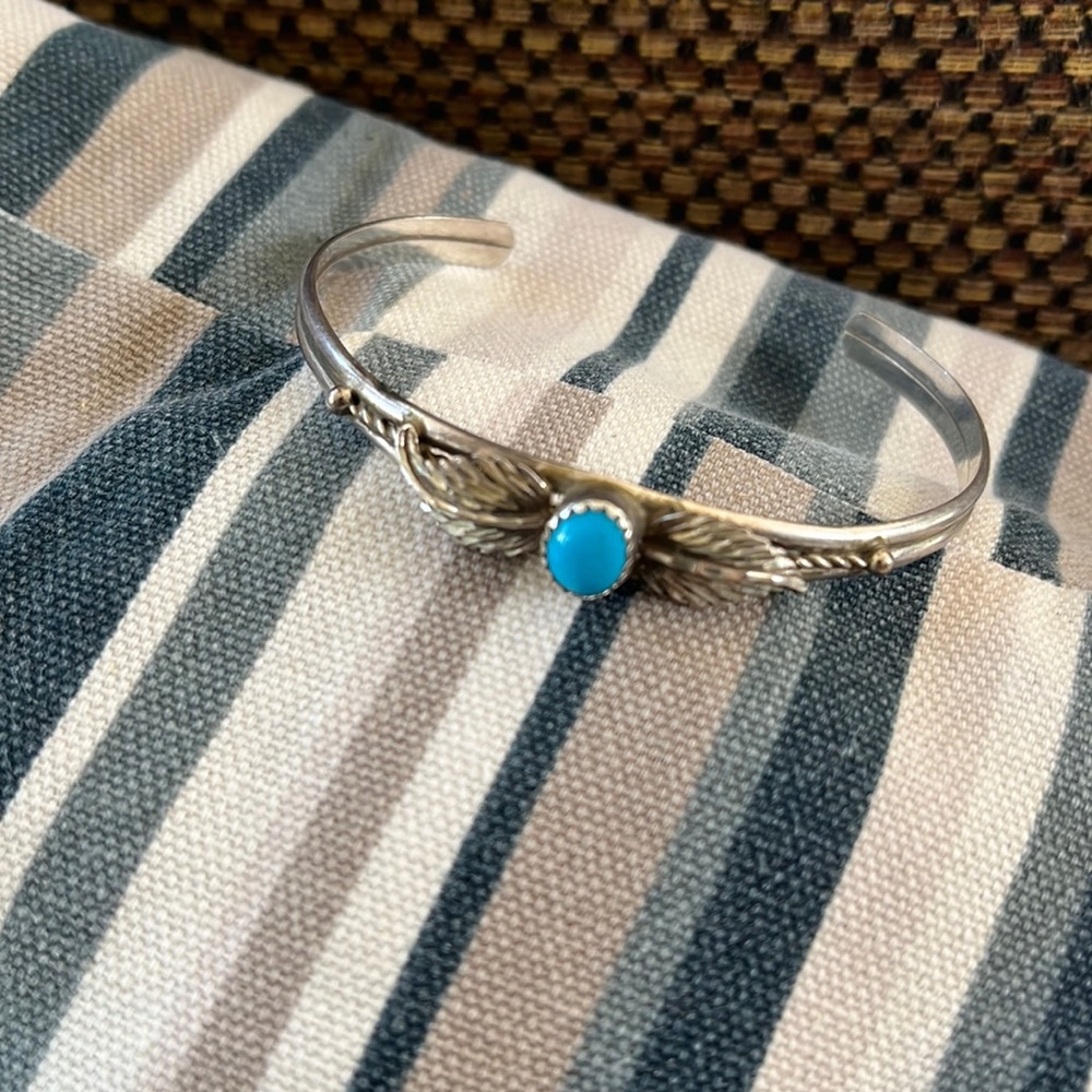 Silver turquoise bracelet